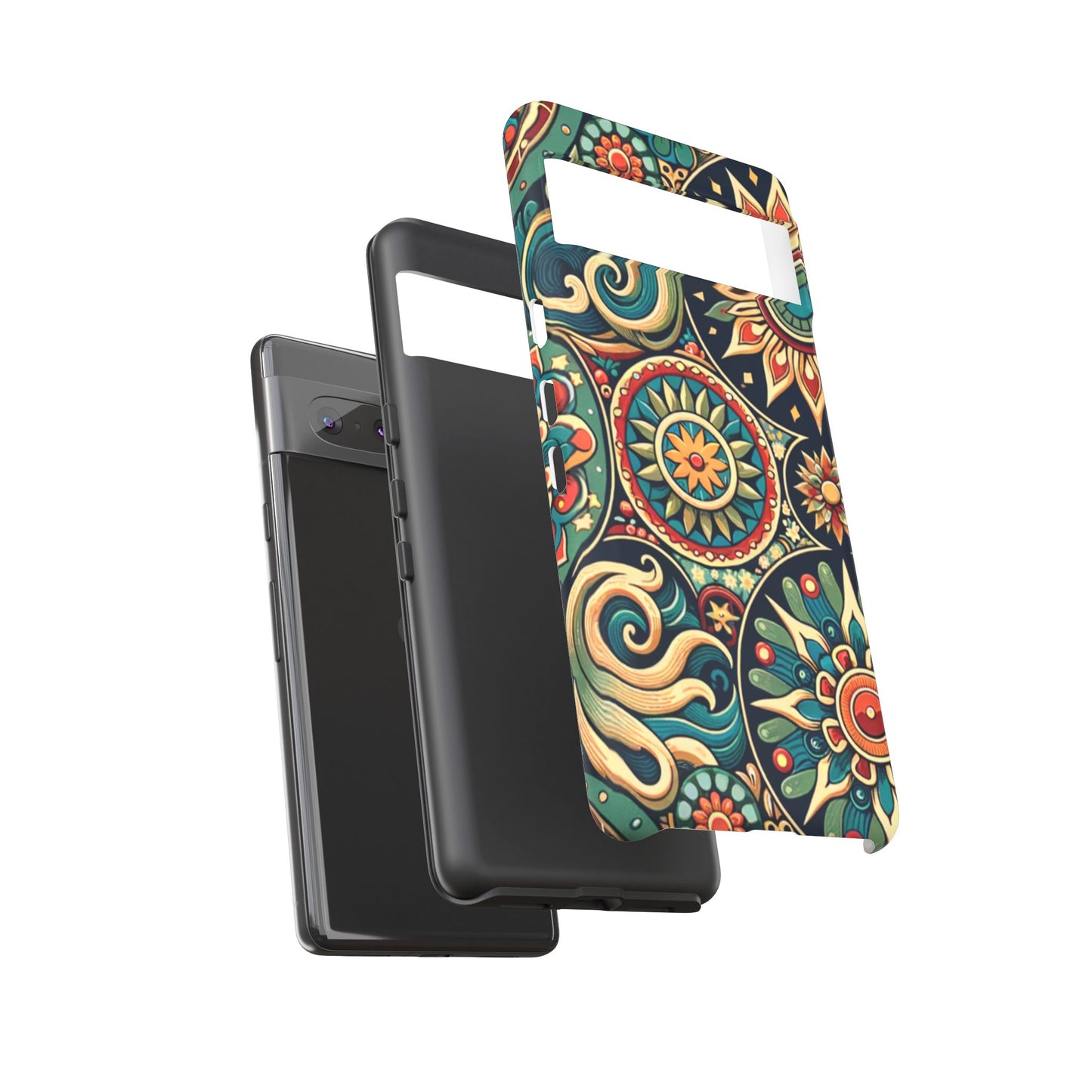 Boho Phone Case with Colorful Mandala Design, Stylish Phone Cover, Trendy Case for Women, Gift for Her, Bohemian Style Accessories