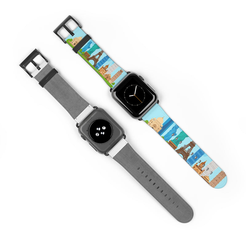 World Landmark Watch Band - Travel-Inspired Design for Adventurers