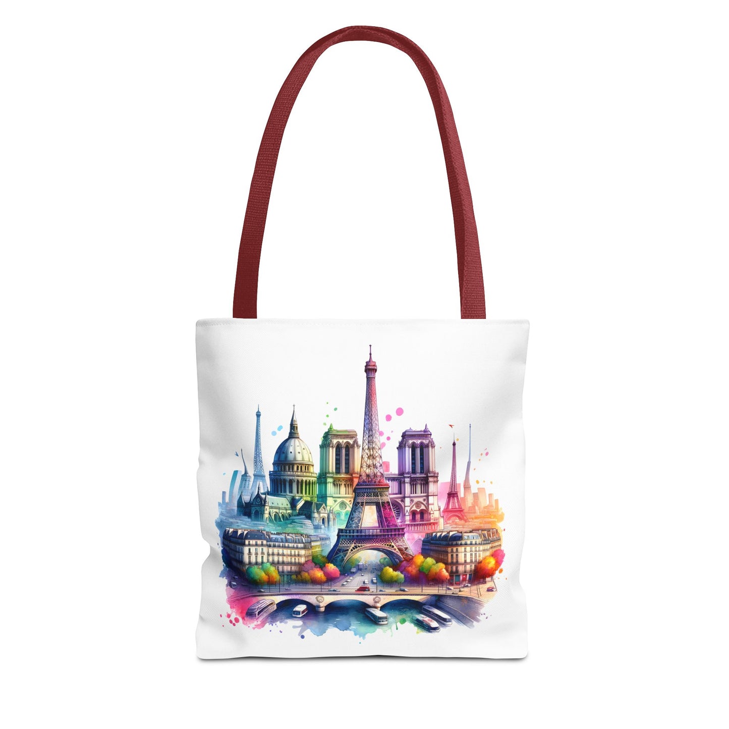 Vibrant Cityscape Tote Bag | Colorful Paris & London Design