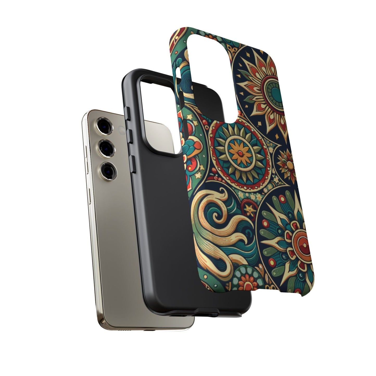 Boho Phone Case with Colorful Mandala Design, Stylish Phone Cover, Trendy Case for Women, Gift for Her, Bohemian Style Accessories