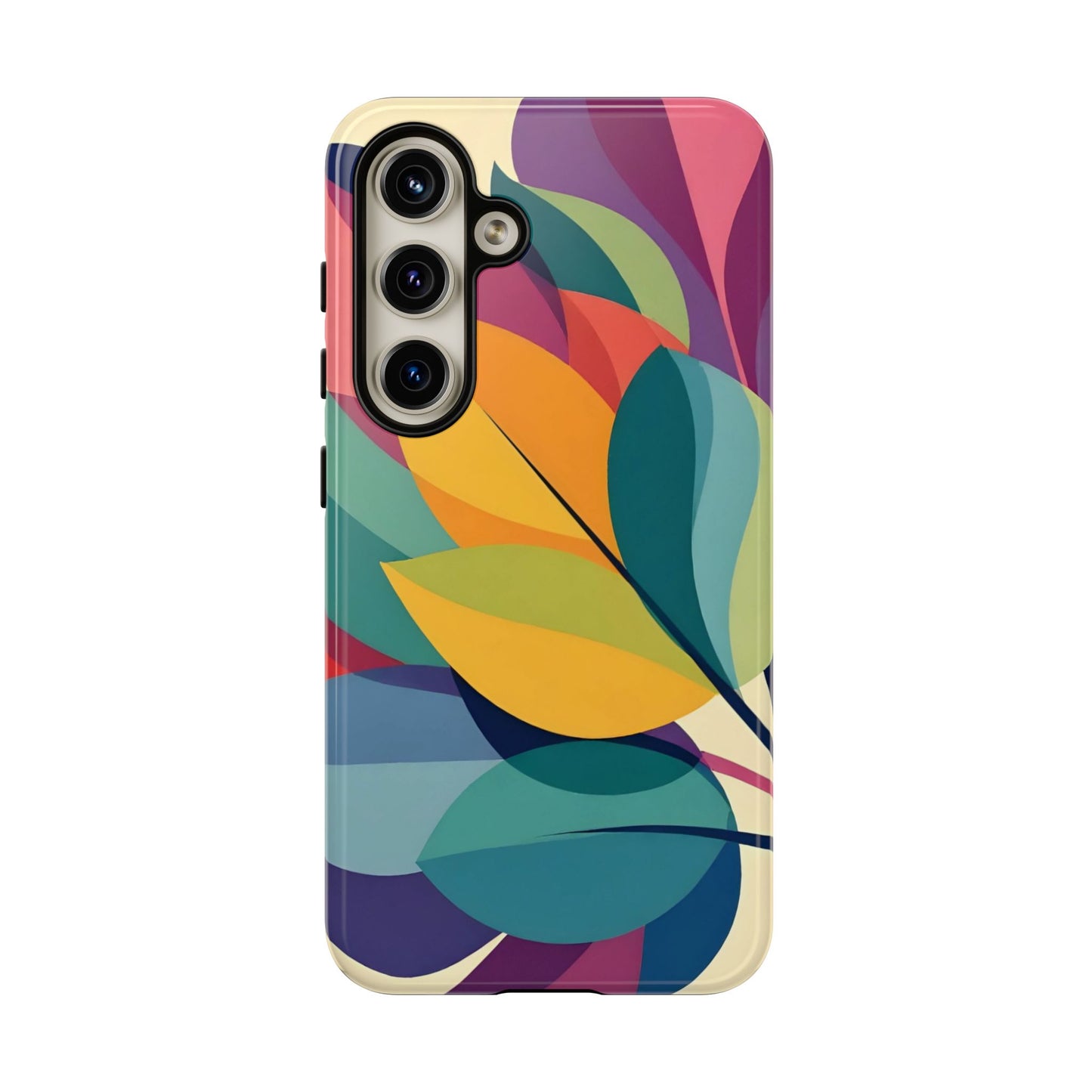 Colorful Leaf Phone Case, Tough TPU Cover, Eco-Friendly Design, Perfect Gift for Nature Lovers, Vibrant Floral Style