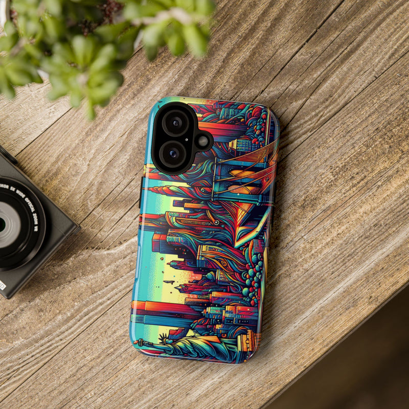 Artistic Phone Case - Vibrant NYC Design for Urban Enthusiasts