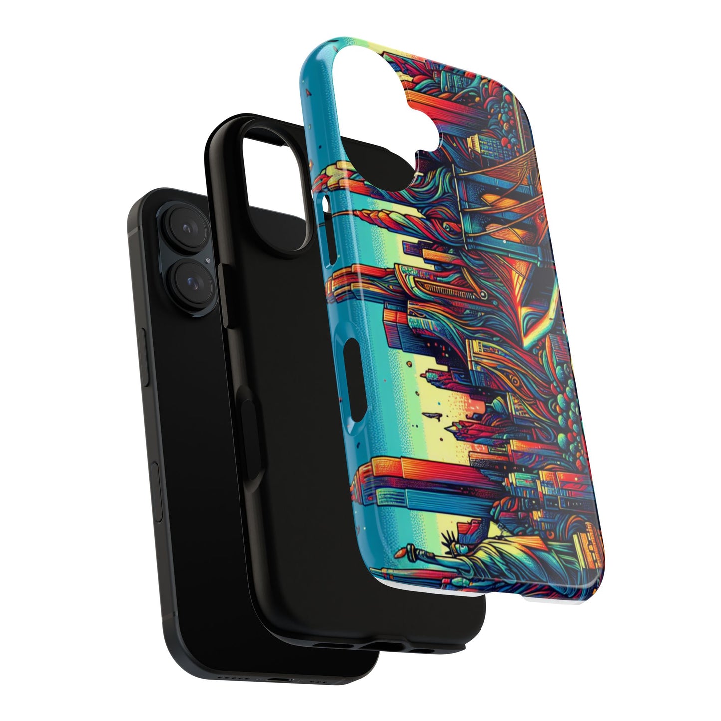 Artistic Phone Case - Vibrant NYC Design for Urban Enthusiasts