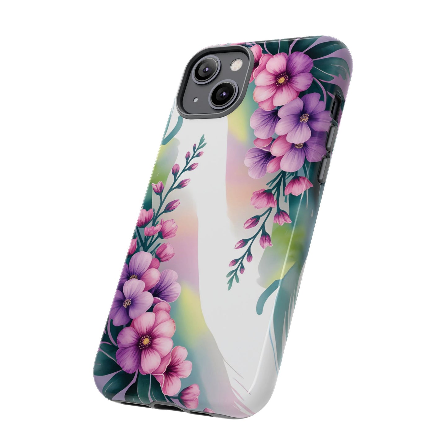 Floral Phone Case with Tough Protection, Stylish Cover for Smartphone, Flower Design Case, Gift for Her, Customizable Phone Accessories