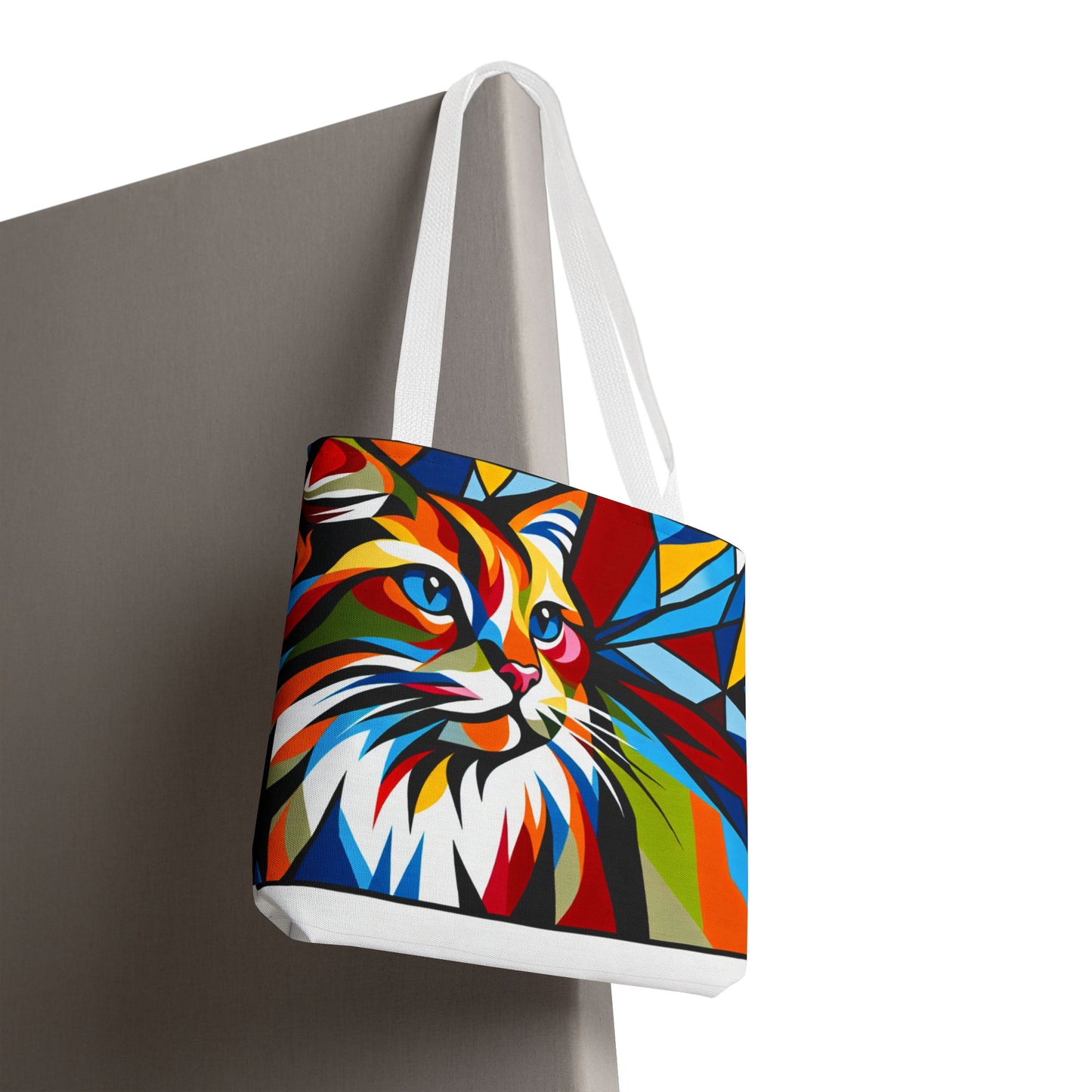 Colorful Cat Art Tote Bag - Stylish & Eco-Friendly