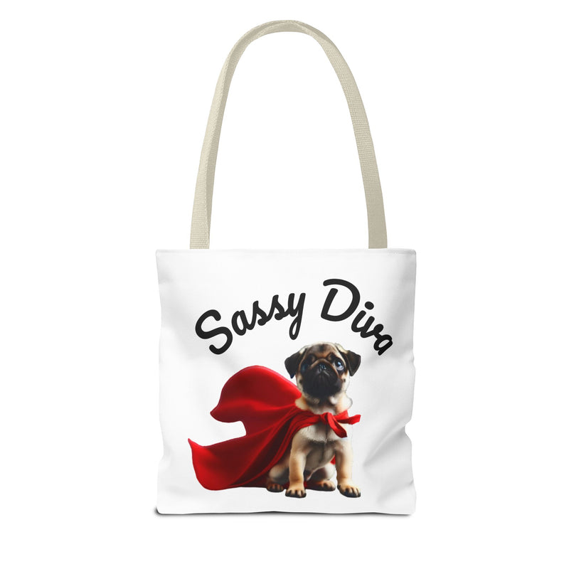 Sassy Diva Tote Bag, Stylish Eco-Friendly Bag, Pet Lover Gift, Dog Mom Accessory, Fun Shopping Bag, Animal Themed Purse