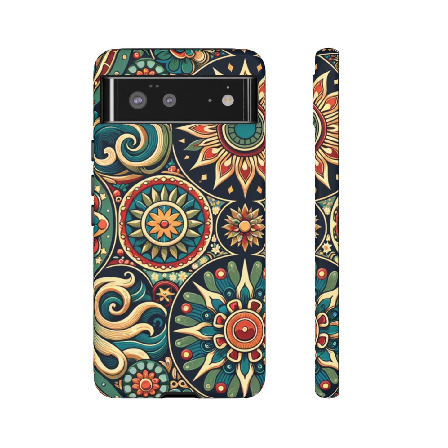 Boho Phone Case with Colorful Mandala Design, Stylish Phone Cover, Trendy Case for Women, Gift for Her, Bohemian Style Accessories