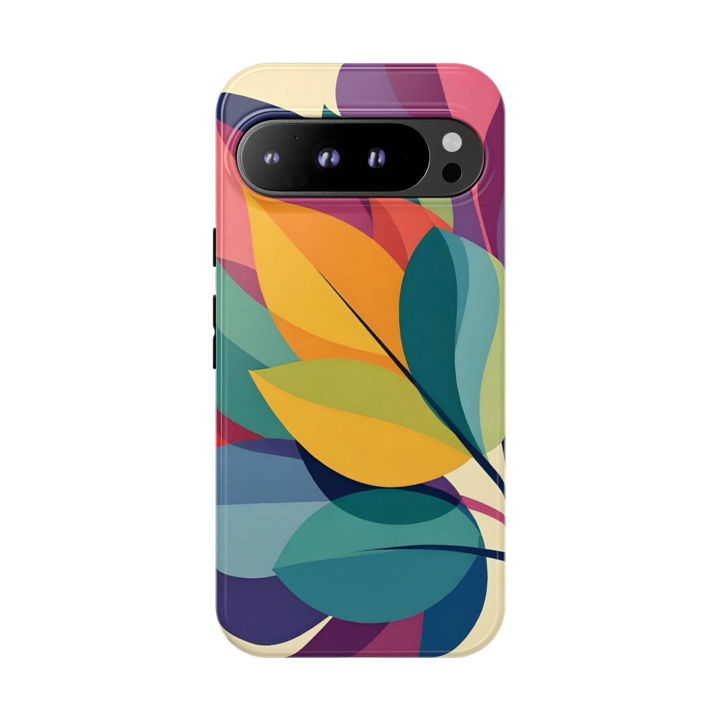 Colorful Leaf Phone Case, Tough TPU Cover, Eco-Friendly Design, Perfect Gift for Nature Lovers, Vibrant Floral Style