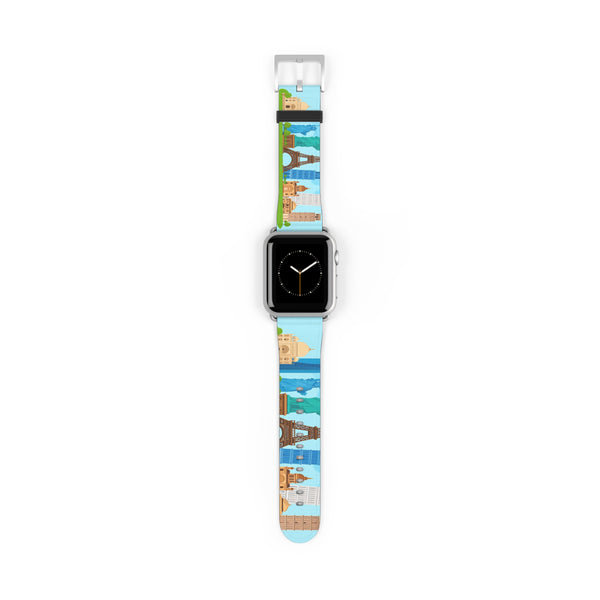 World Landmark Watch Band - Travel-Inspired Design for Adventurers