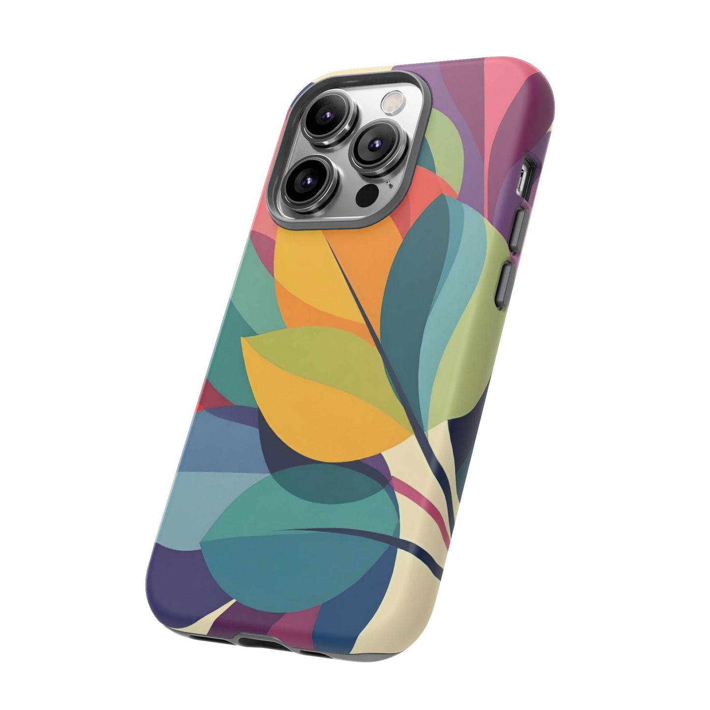 Colorful Leaf Phone Case, Tough TPU Cover, Eco-Friendly Design, Perfect Gift for Nature Lovers, Vibrant Floral Style