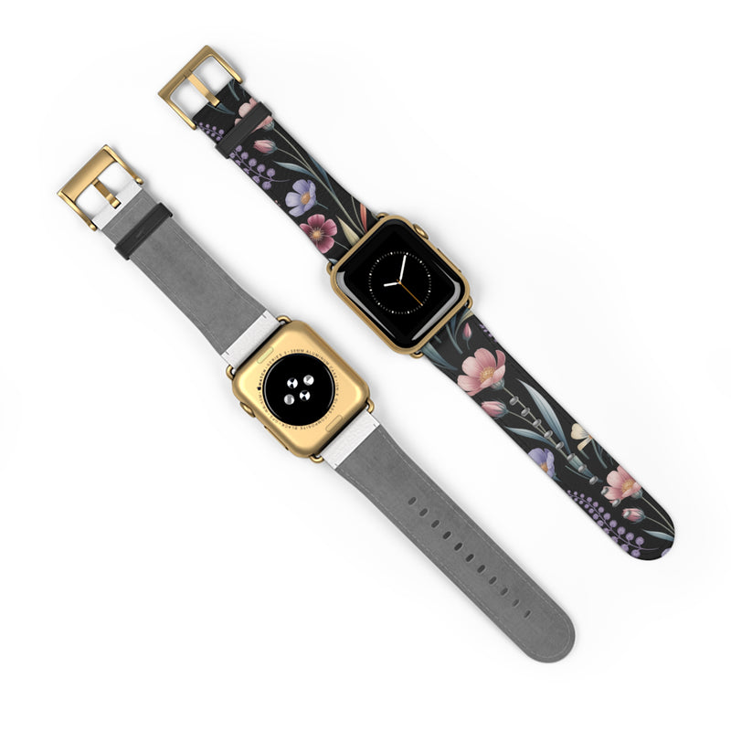 Floral Design Watch Band - Stylish Accessory for Garden Lovers