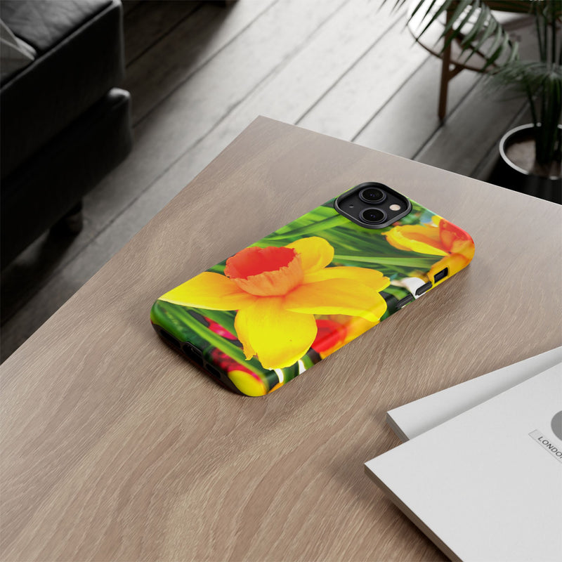 Floral Tough Case for iPhone - Bright Yellow Flower Design