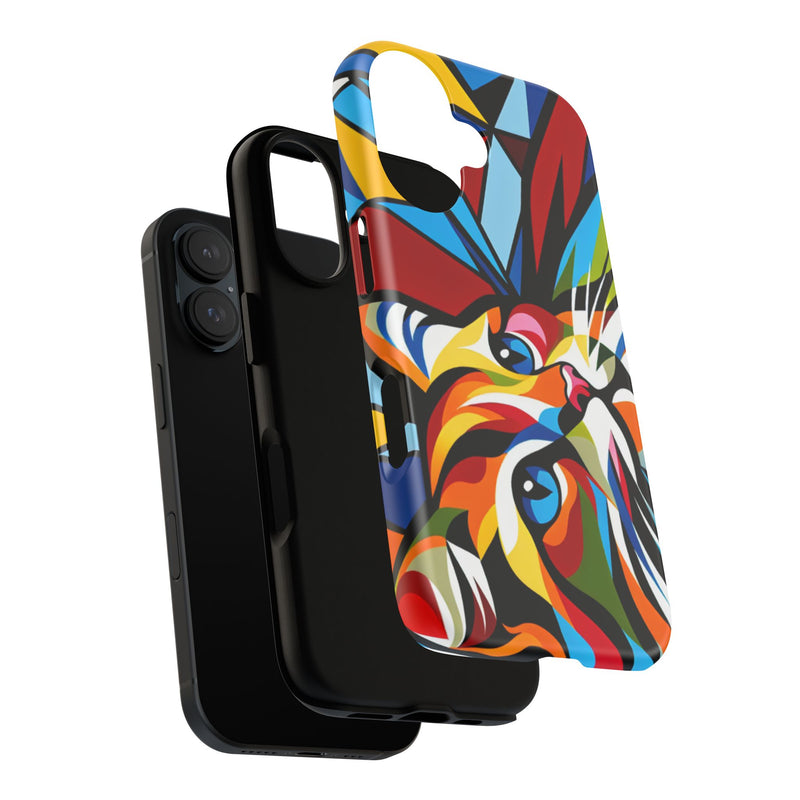 Vibrant Cat Phone Case - Tough Protection with Colorful Art
