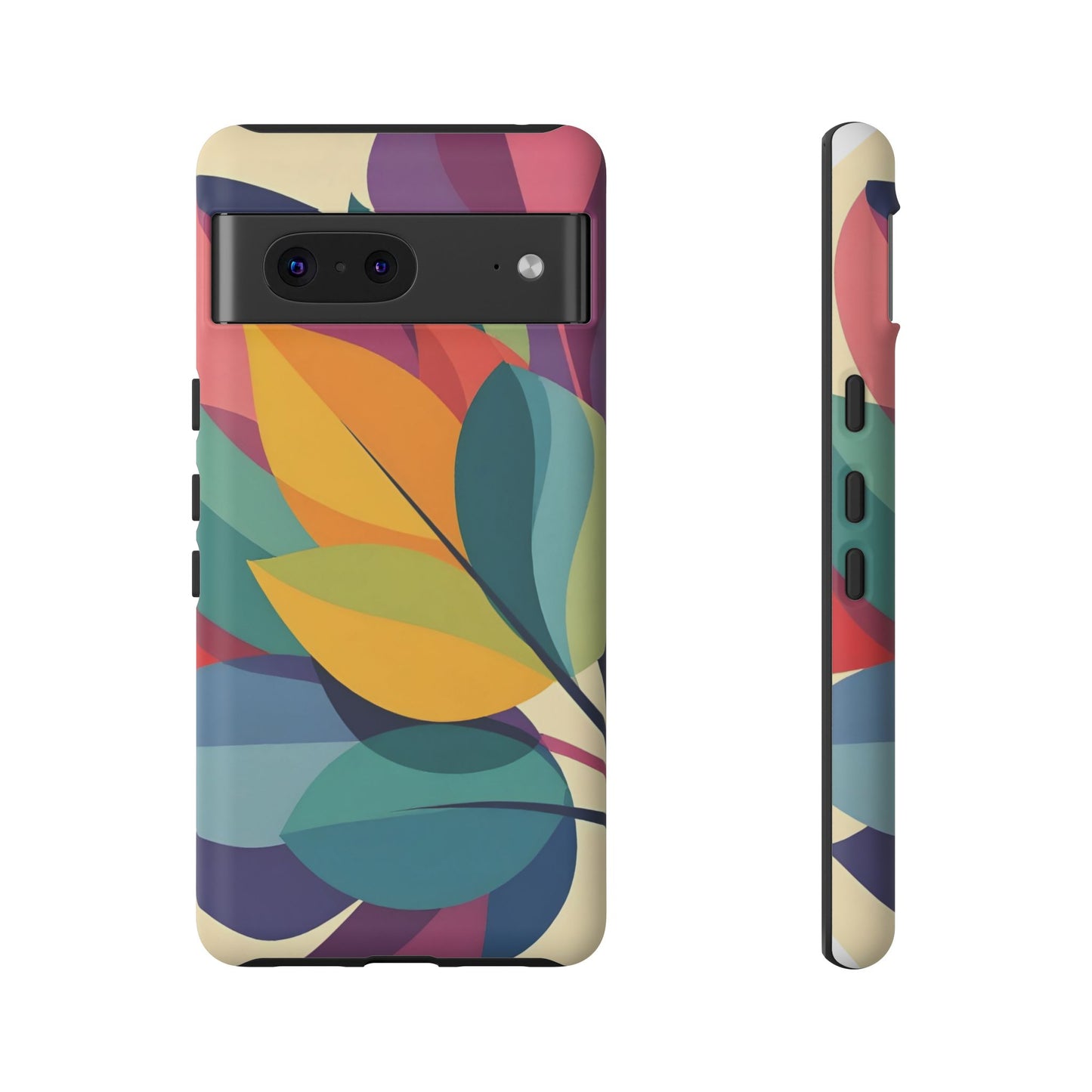 Colorful Leaf Phone Case, Tough TPU Cover, Eco-Friendly Design, Perfect Gift for Nature Lovers, Vibrant Floral Style