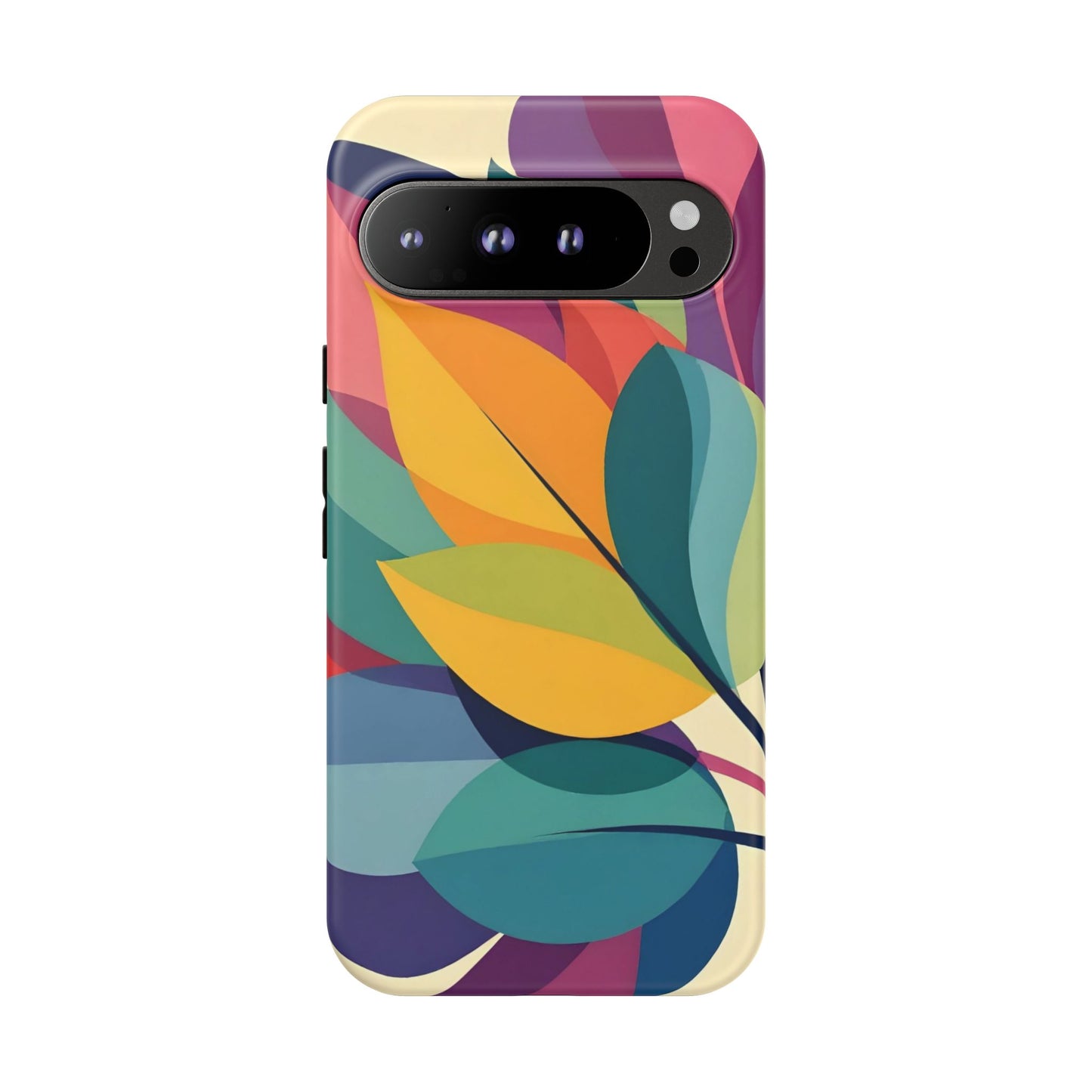Colorful Leaf Phone Case, Tough TPU Cover, Eco-Friendly Design, Perfect Gift for Nature Lovers, Vibrant Floral Style