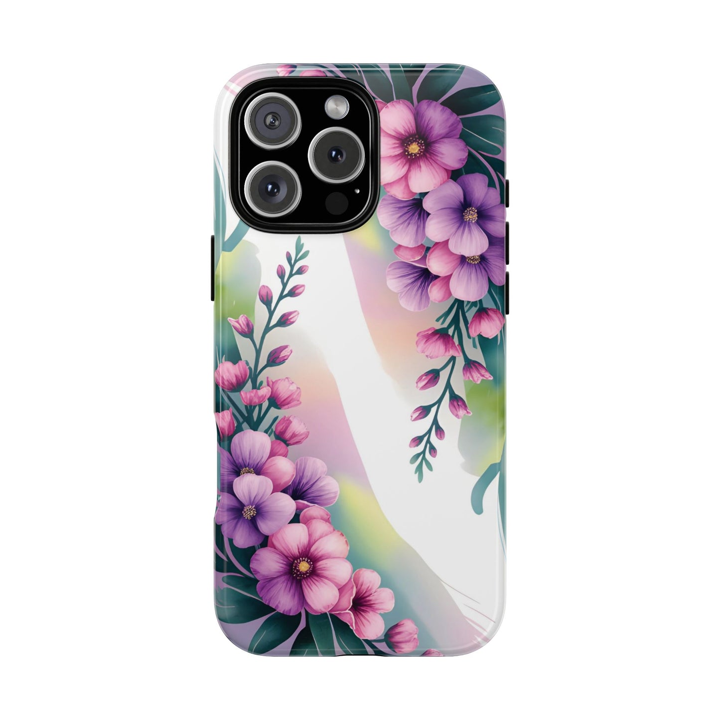 Floral Phone Case with Tough Protection, Stylish Cover for Smartphone, Flower Design Case, Gift for Her, Customizable Phone Accessories