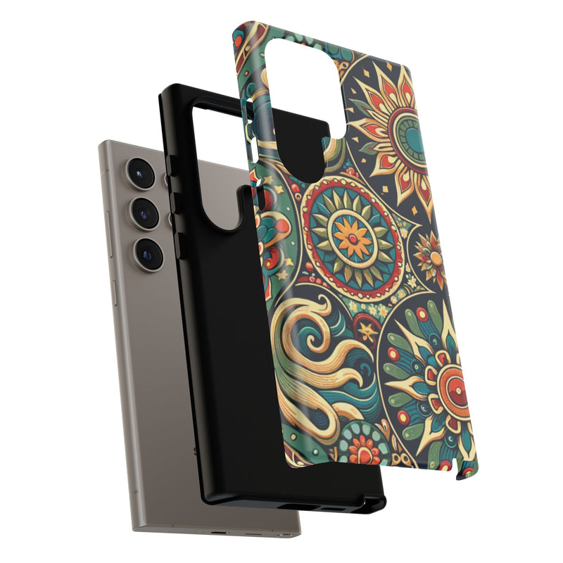 Boho Phone Case with Colorful Mandala Design, Stylish Phone Cover, Trendy Case for Women, Gift for Her, Bohemian Style Accessories