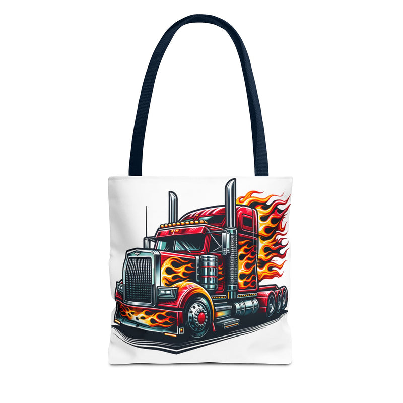 Flaming Truck Tote Bag | Stylish & Durable Carrier for Truck Enthusiasts
