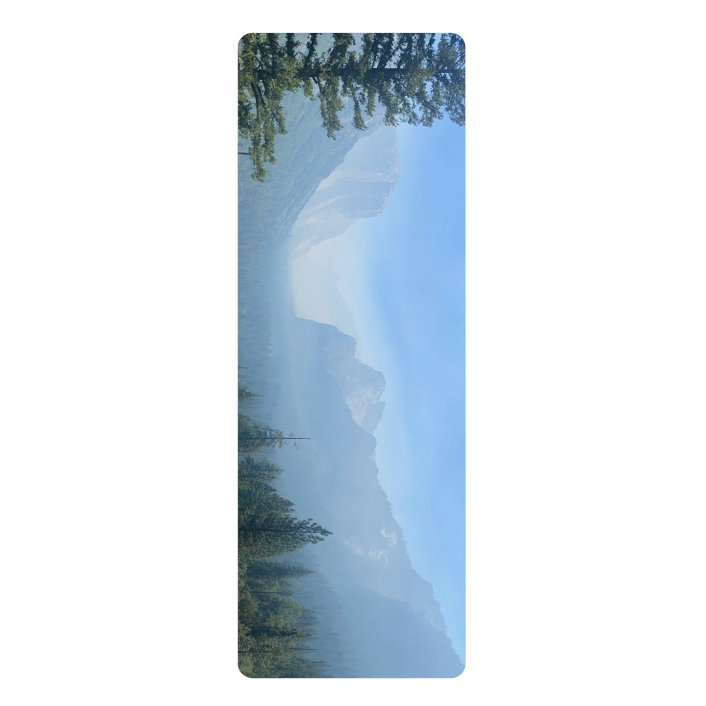 Scenic Rubber Yoga Mat - Eco-Friendly Design for Mindfulness and Exercise
