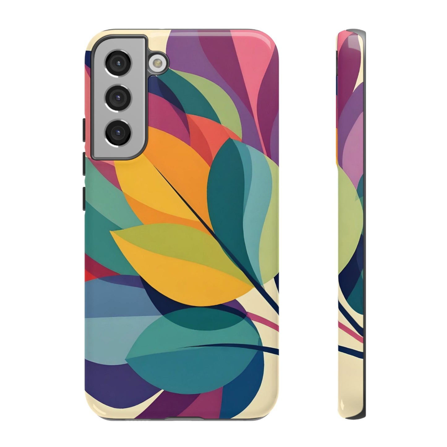 Colorful Leaf Phone Case, Tough TPU Cover, Eco-Friendly Design, Perfect Gift for Nature Lovers, Vibrant Floral Style