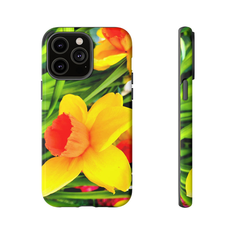 Floral Tough Case for iPhone - Bright Yellow Flower Design