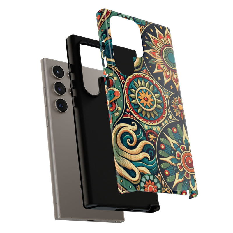 Boho Phone Case with Colorful Mandala Design, Stylish Phone Cover, Trendy Case for Women, Gift for Her, Bohemian Style Accessories