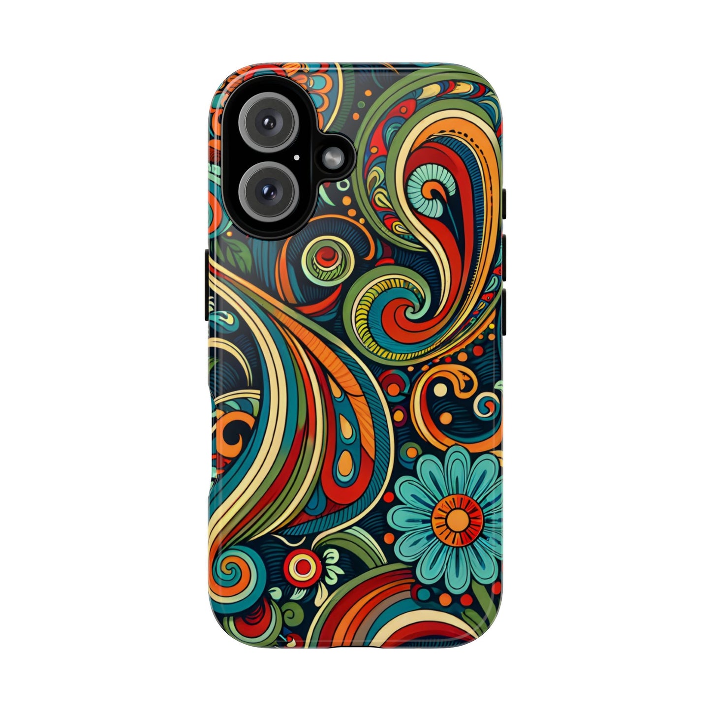Bohemian Floral Phone Case - Colorful Tough Cover for Stylish Protection