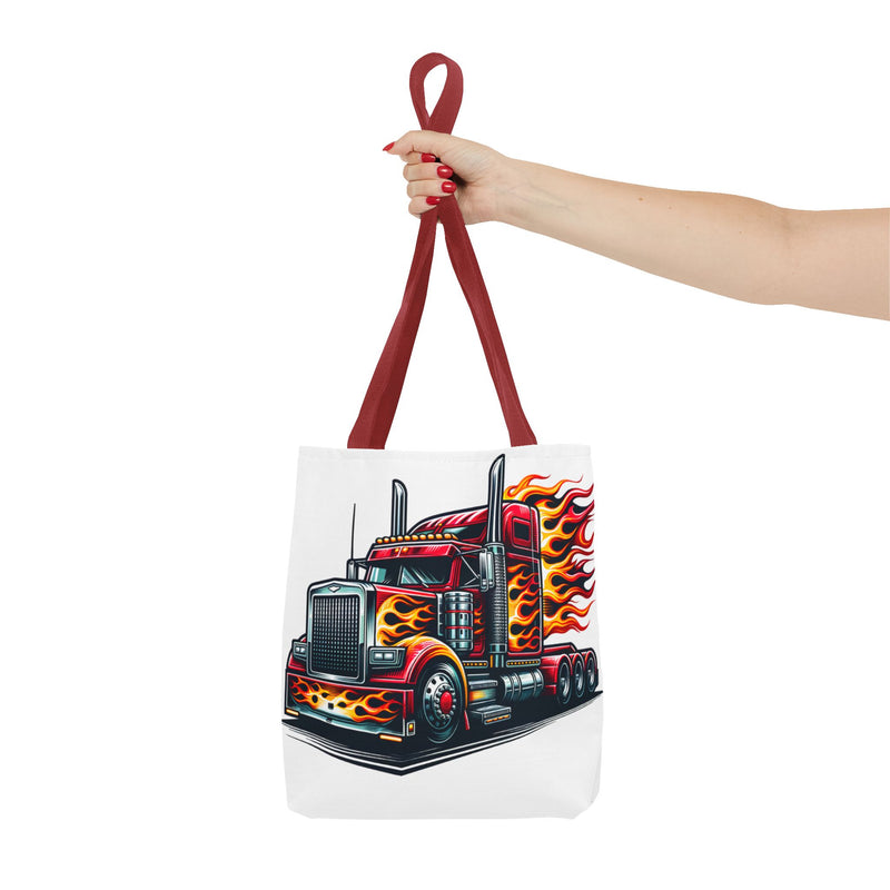 Flaming Truck Tote Bag | Stylish & Durable Carrier for Truck Enthusiasts