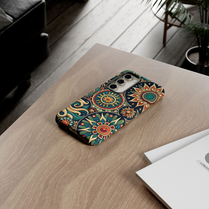 Boho Phone Case with Colorful Mandala Design, Stylish Phone Cover, Trendy Case for Women, Gift for Her, Bohemian Style Accessories