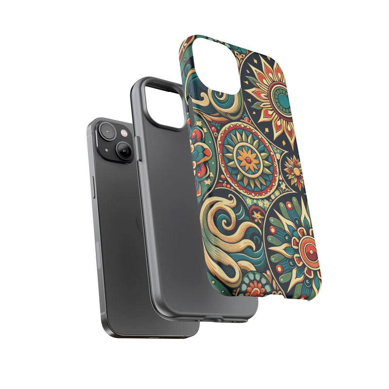 Boho Phone Case with Colorful Mandala Design, Stylish Phone Cover, Trendy Case for Women, Gift for Her, Bohemian Style Accessories