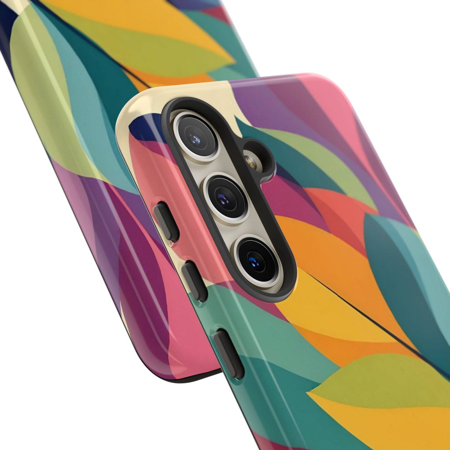 Colorful Leaf Phone Case, Tough TPU Cover, Eco-Friendly Design, Perfect Gift for Nature Lovers, Vibrant Floral Style