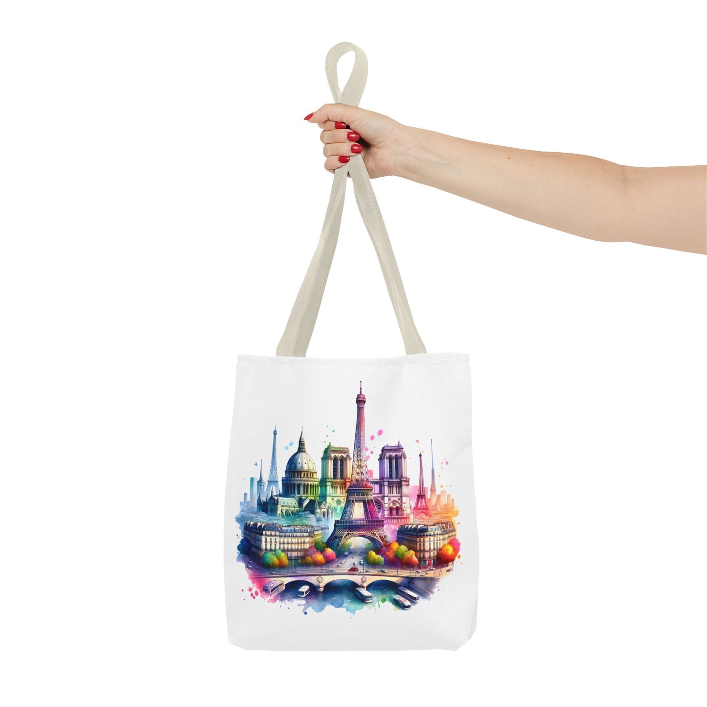 Vibrant Cityscape Tote Bag | Colorful Paris & London Design