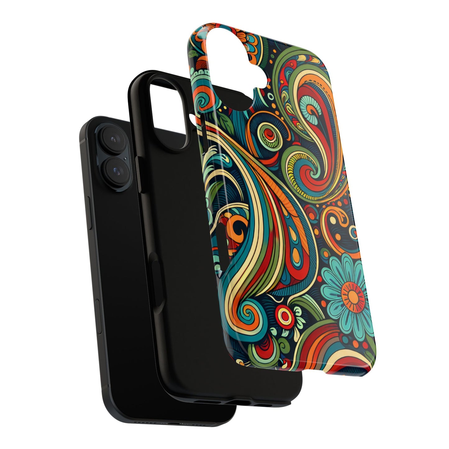 Bohemian Floral Phone Case - Colorful Tough Cover for Stylish Protection