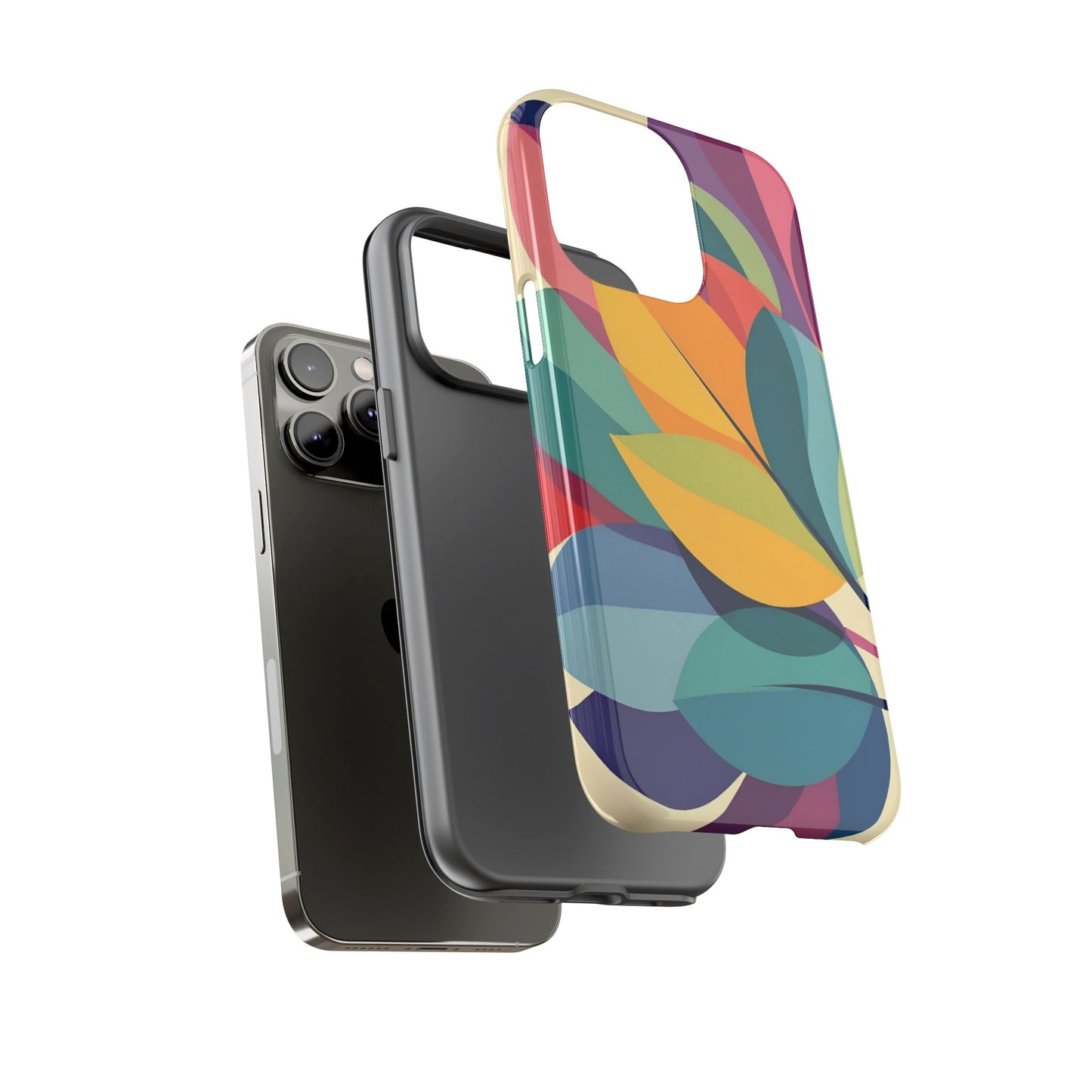 Colorful Leaf Phone Case, Tough TPU Cover, Eco-Friendly Design, Perfect Gift for Nature Lovers, Vibrant Floral Style