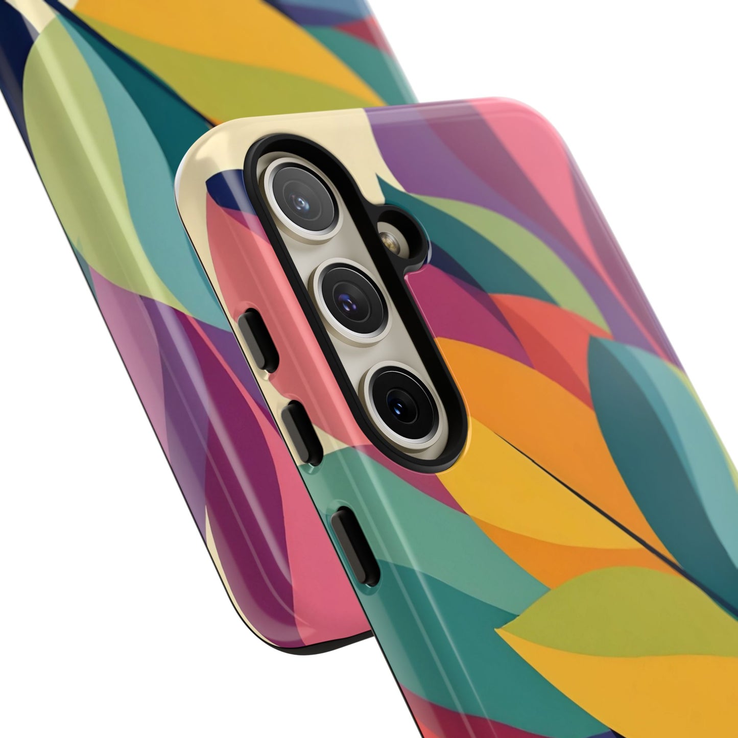 Colorful Leaf Phone Case, Tough TPU Cover, Eco-Friendly Design, Perfect Gift for Nature Lovers, Vibrant Floral Style