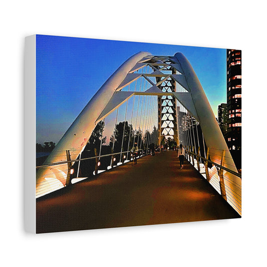 Modern Bridge Canvas Wall Art - Stunning Stretched Matte Print for Elegant Home Décor