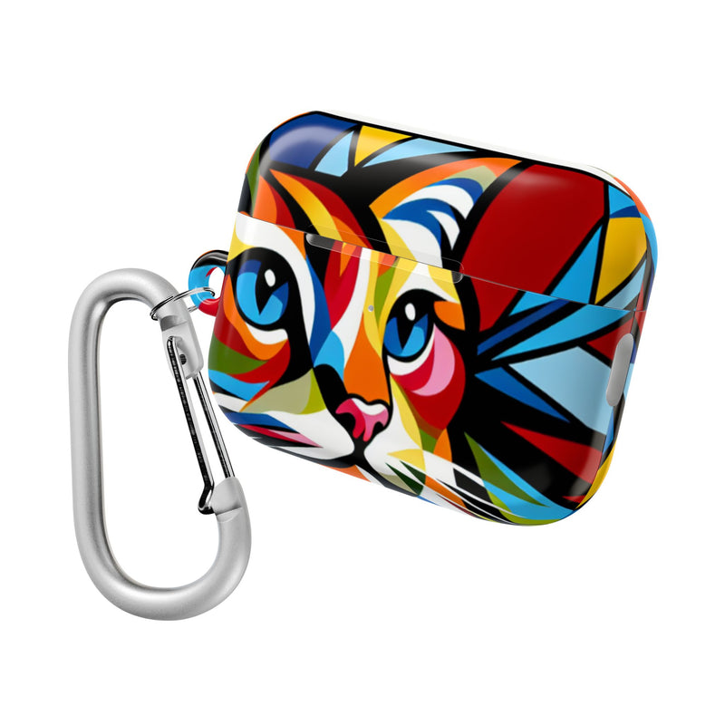 Colorful Cat AirPod Case - Vibrant Designs for Cat Lovers