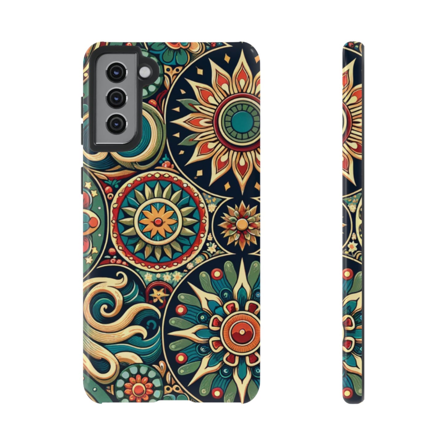 Boho Phone Case with Colorful Mandala Design, Stylish Phone Cover, Trendy Case for Women, Gift for Her, Bohemian Style Accessories