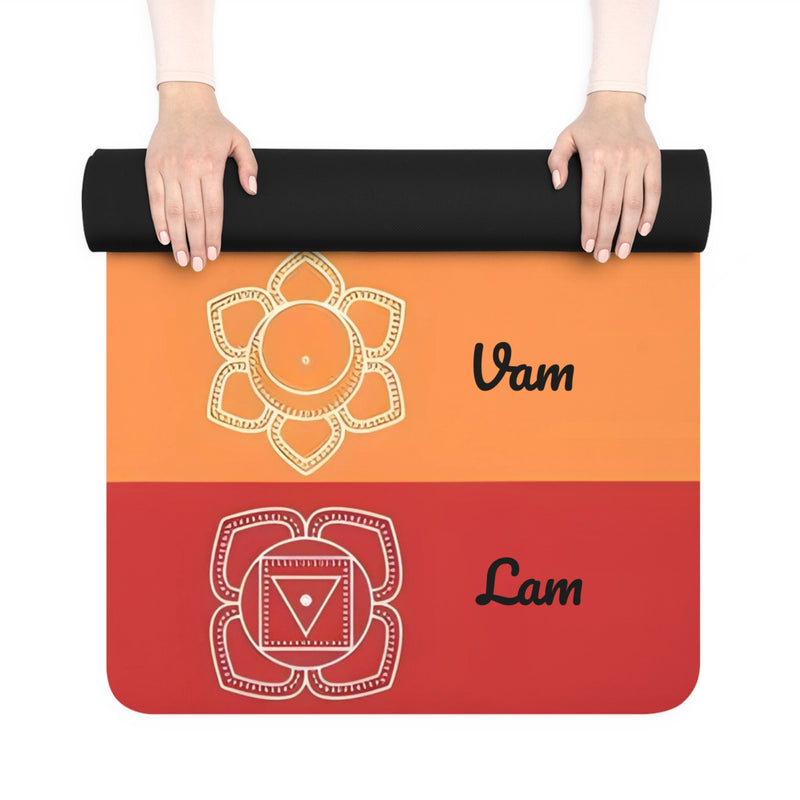Chakra Rubber Yoga Mat for Mindfulness & Fitness, Eco-Friendly Exercise Mat, Yoga Accessories, Meditation, Gift for Yogis