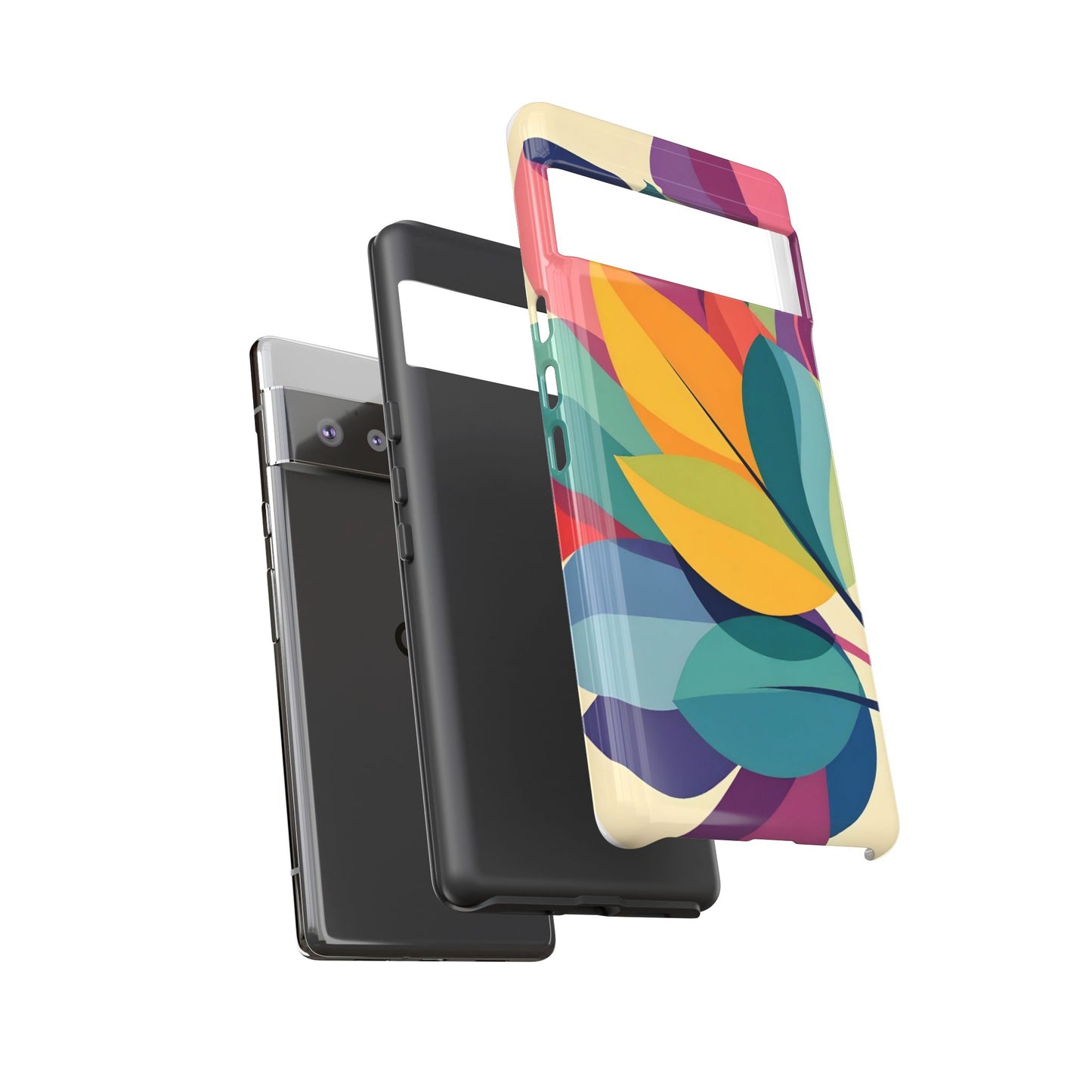 Colorful Leaf Phone Case, Tough TPU Cover, Eco-Friendly Design, Perfect Gift for Nature Lovers, Vibrant Floral Style