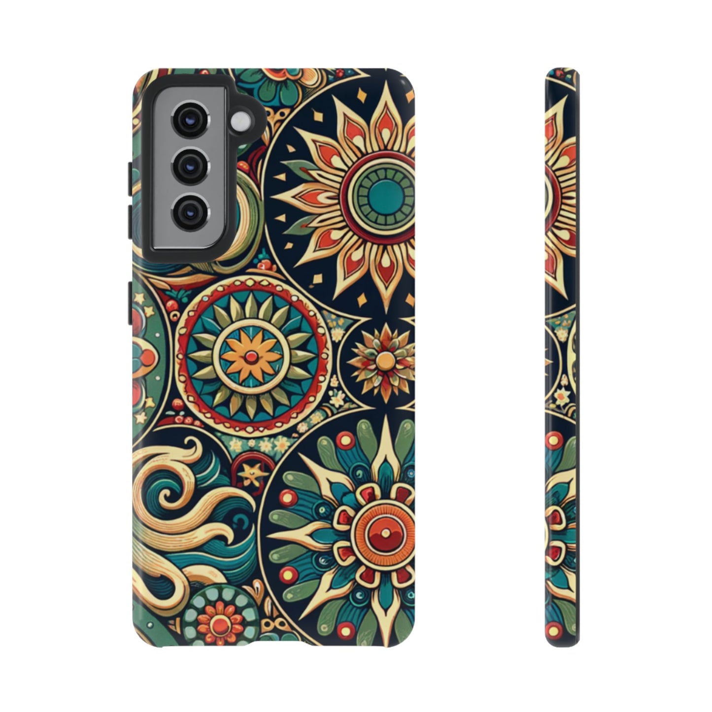 Boho Phone Case with Colorful Mandala Design, Stylish Phone Cover, Trendy Case for Women, Gift for Her, Bohemian Style Accessories