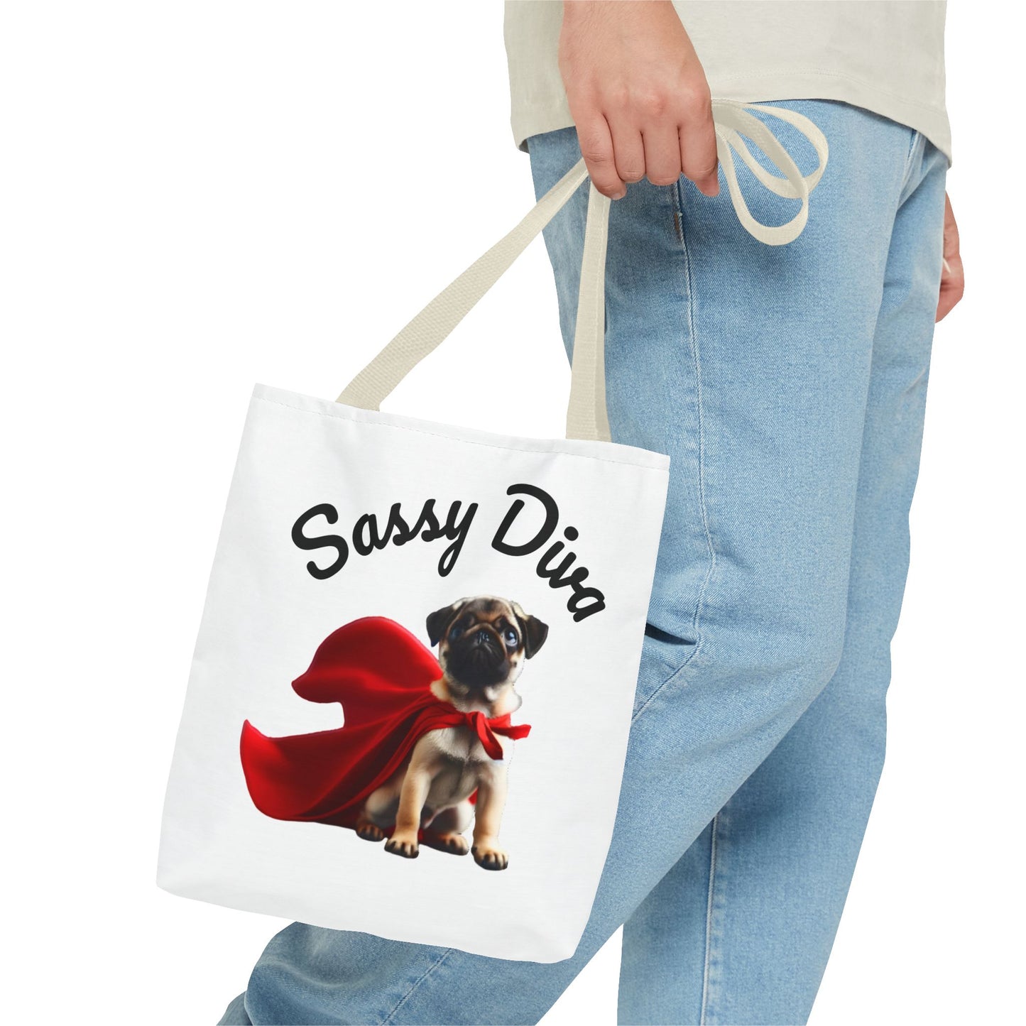 Sassy Diva Tote Bag, Stylish Eco-Friendly Bag, Pet Lover Gift, Dog Mom Accessory, Fun Shopping Bag, Animal Themed Purse