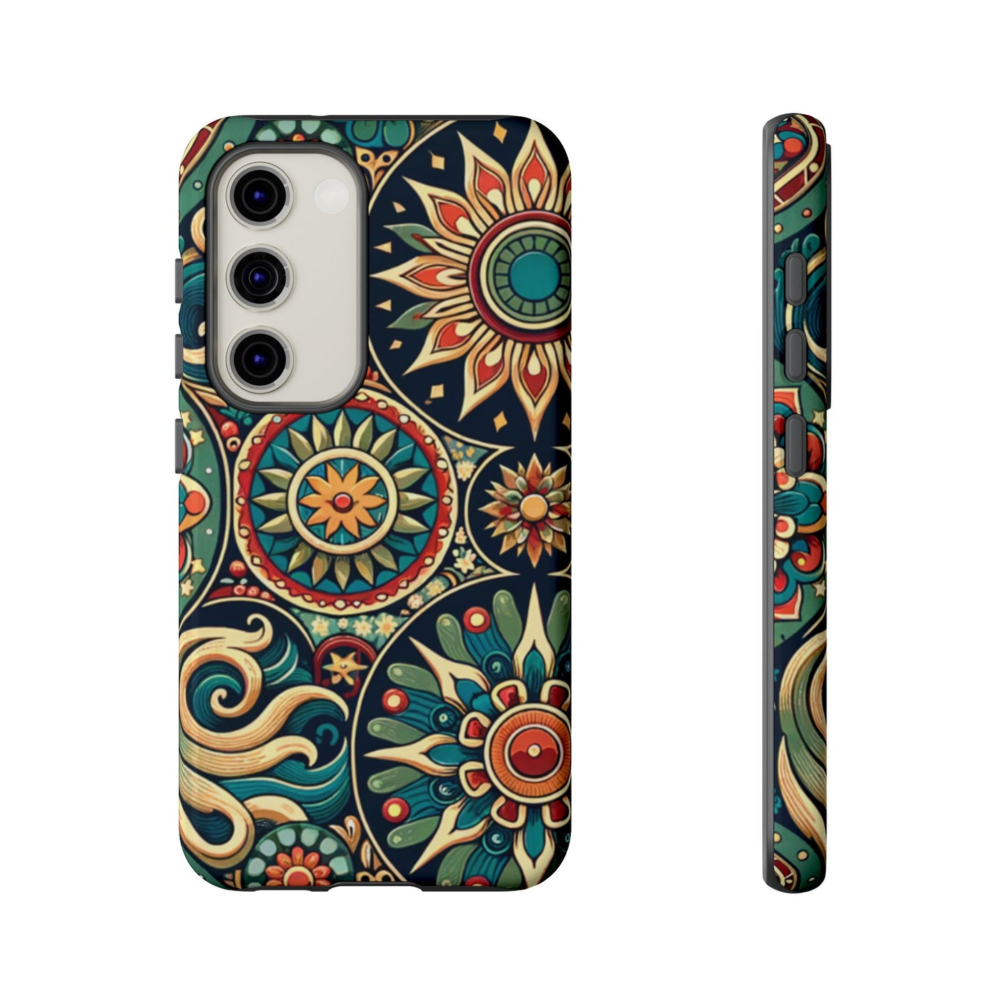 Boho Phone Case with Colorful Mandala Design, Stylish Phone Cover, Trendy Case for Women, Gift for Her, Bohemian Style Accessories