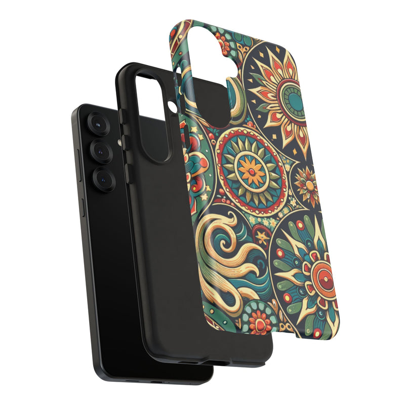 Boho Phone Case with Colorful Mandala Design, Stylish Phone Cover, Trendy Case for Women, Gift for Her, Bohemian Style Accessories
