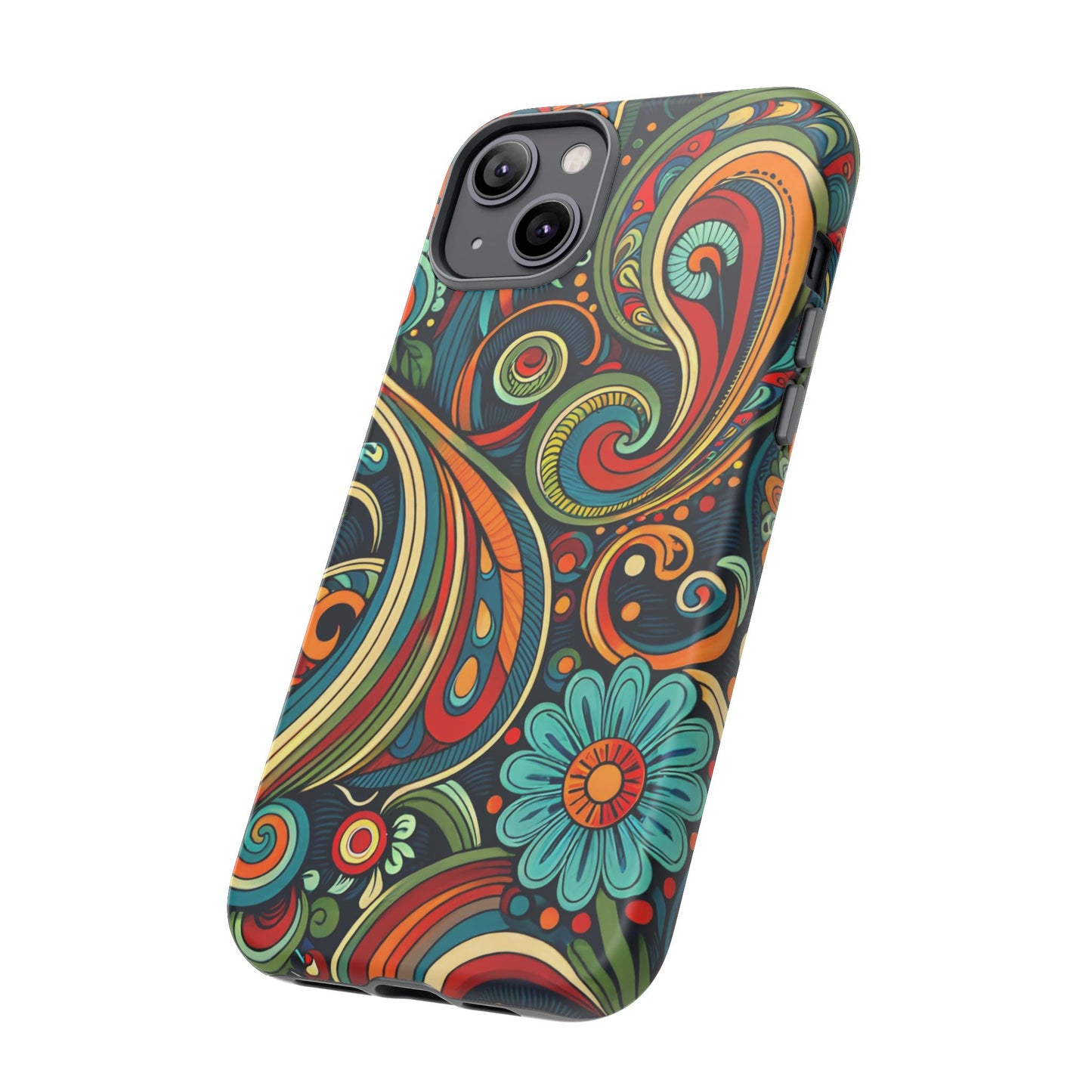 Bohemian Floral Phone Case - Colorful Tough Cover for Stylish Protection