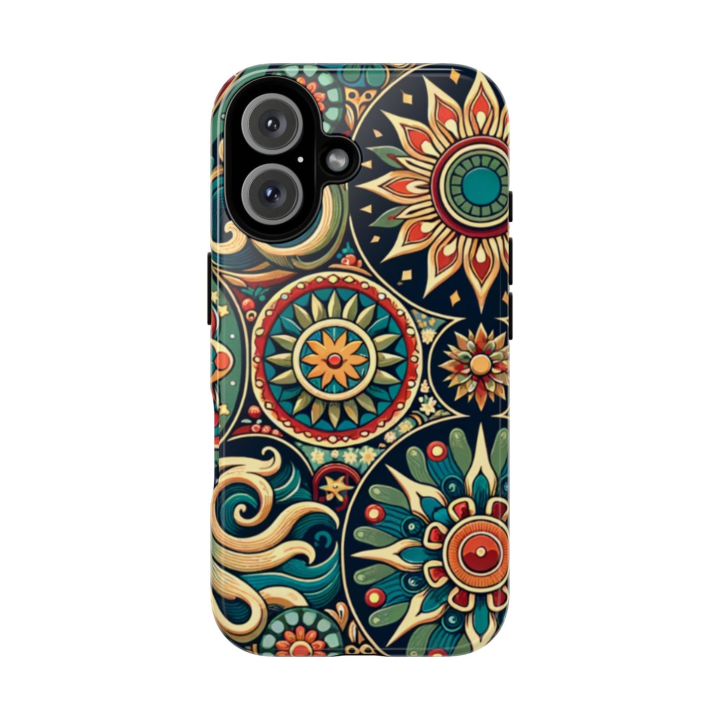 Boho Phone Case with Colorful Mandala Design, Stylish Phone Cover, Trendy Case for Women, Gift for Her, Bohemian Style Accessories