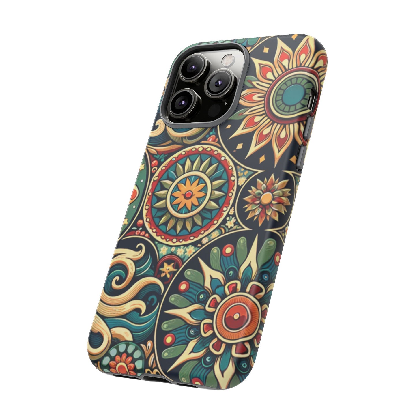 Boho Phone Case with Colorful Mandala Design, Stylish Phone Cover, Trendy Case for Women, Gift for Her, Bohemian Style Accessories