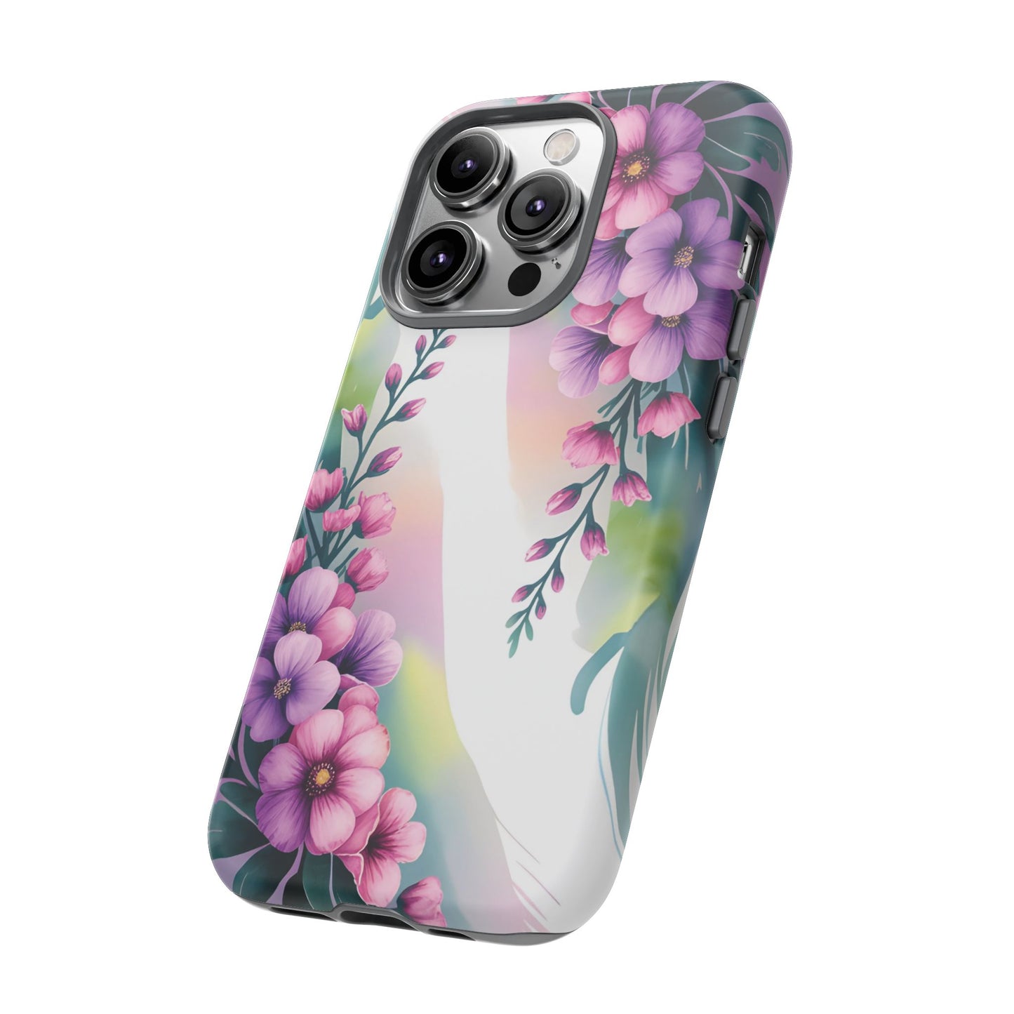 Floral Phone Case with Tough Protection, Stylish Cover for Smartphone, Flower Design Case, Gift for Her, Customizable Phone Accessories