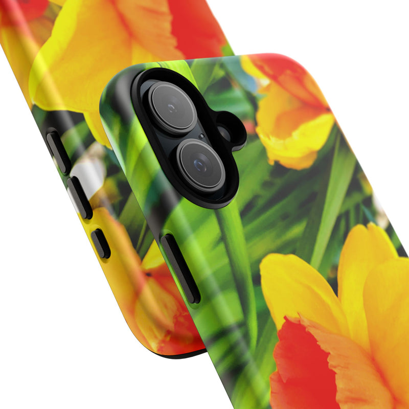 Floral Tough Case for iPhone - Bright Yellow Flower Design