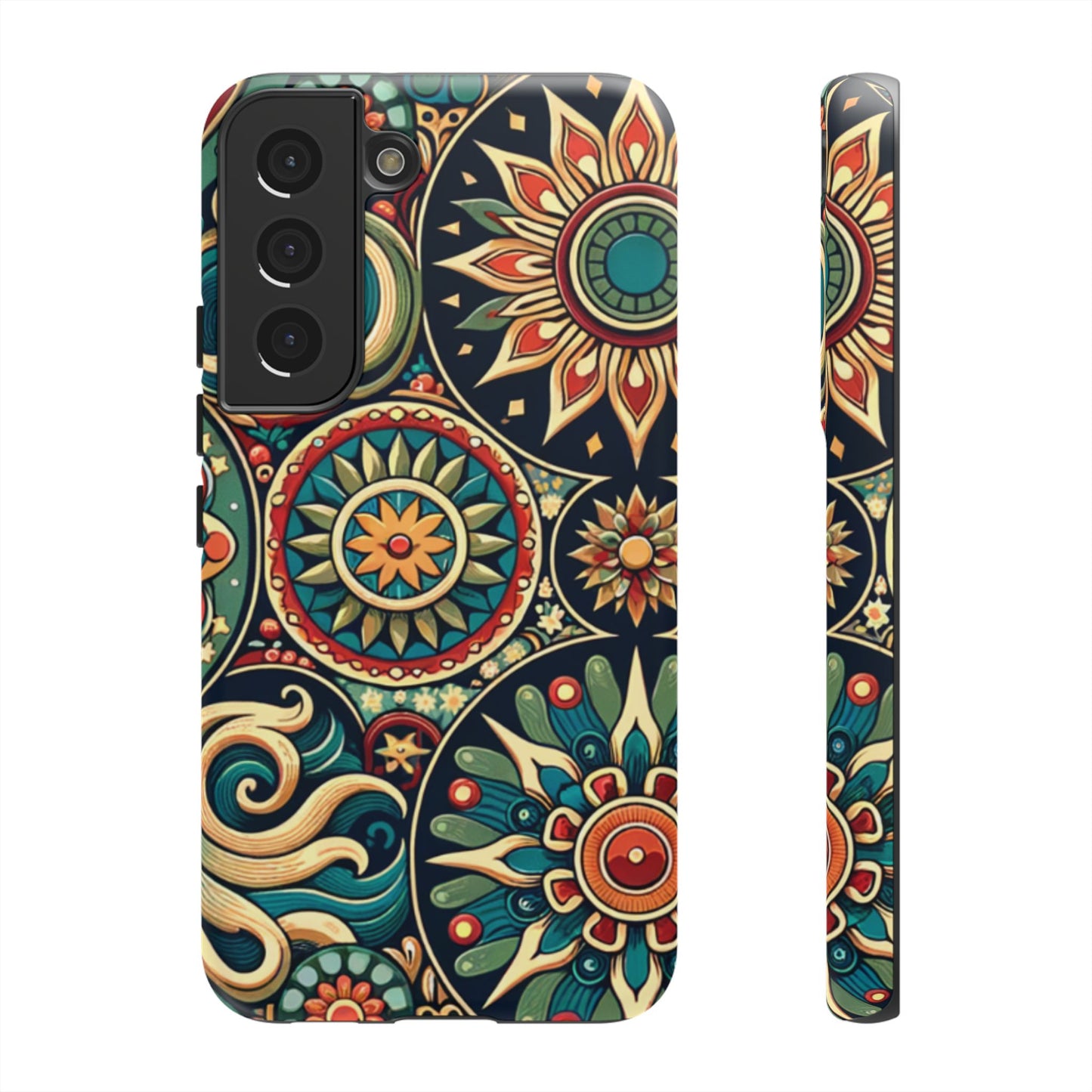 Boho Phone Case with Colorful Mandala Design, Stylish Phone Cover, Trendy Case for Women, Gift for Her, Bohemian Style Accessories